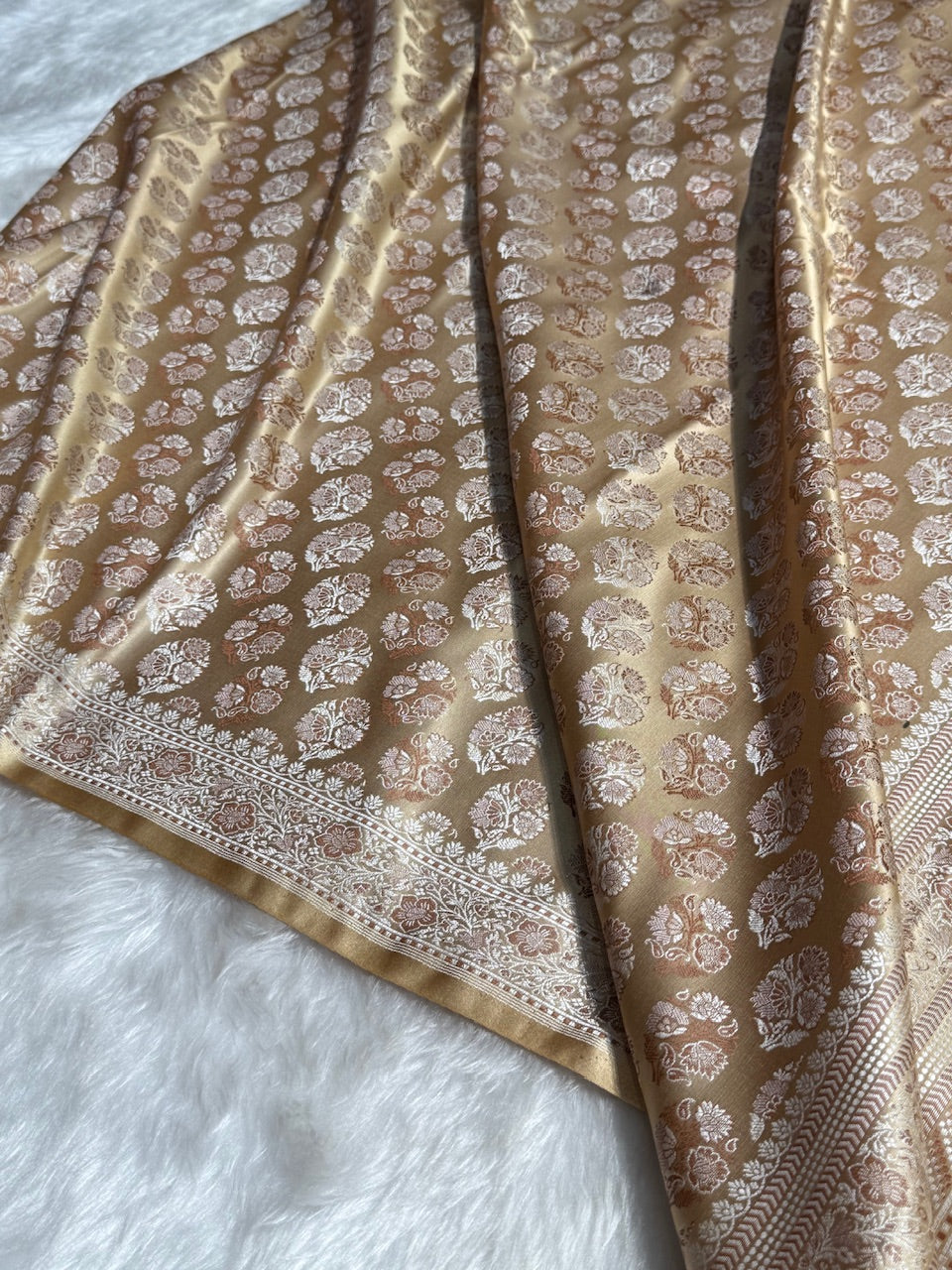 Tusser Jamawar Tanchoi Katan Silk Saree SKTM-10