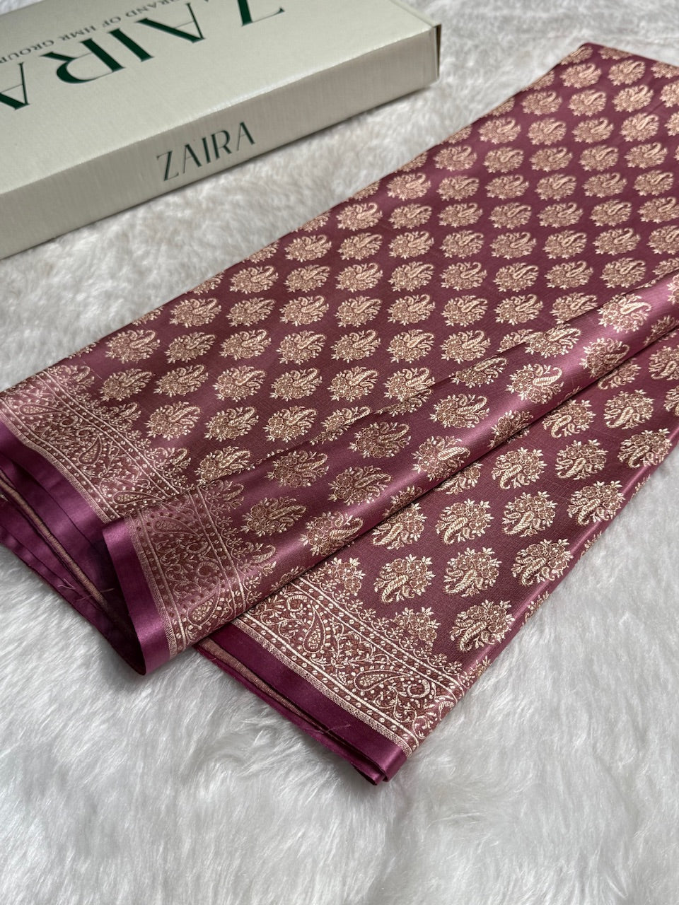 Baby Pink Jamawar Tanchoi Katan Silk Saree SKTM-13