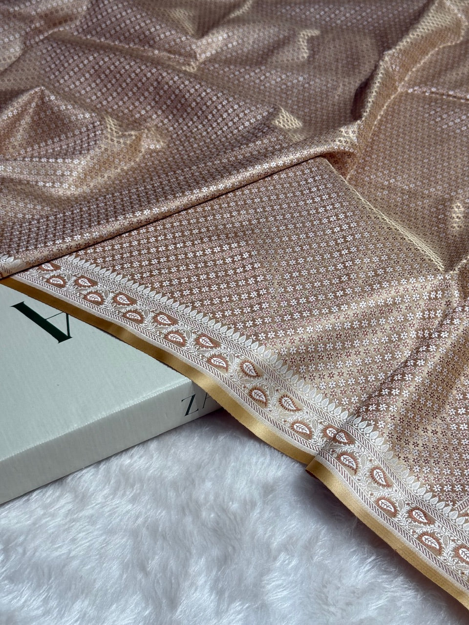 Tusser Jamawar Tanchoi Katan Silk Saree SKTM-15