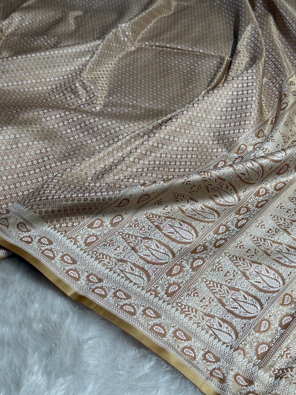 Tusser Jamawar Tanchoi Katan Silk Saree SKTM-15