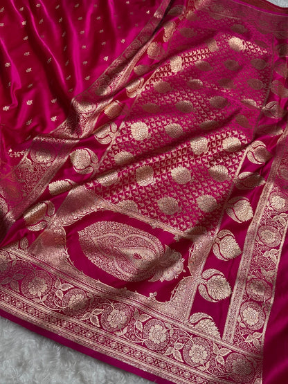 Maroon Banarasi Booti Katan Silk Saree