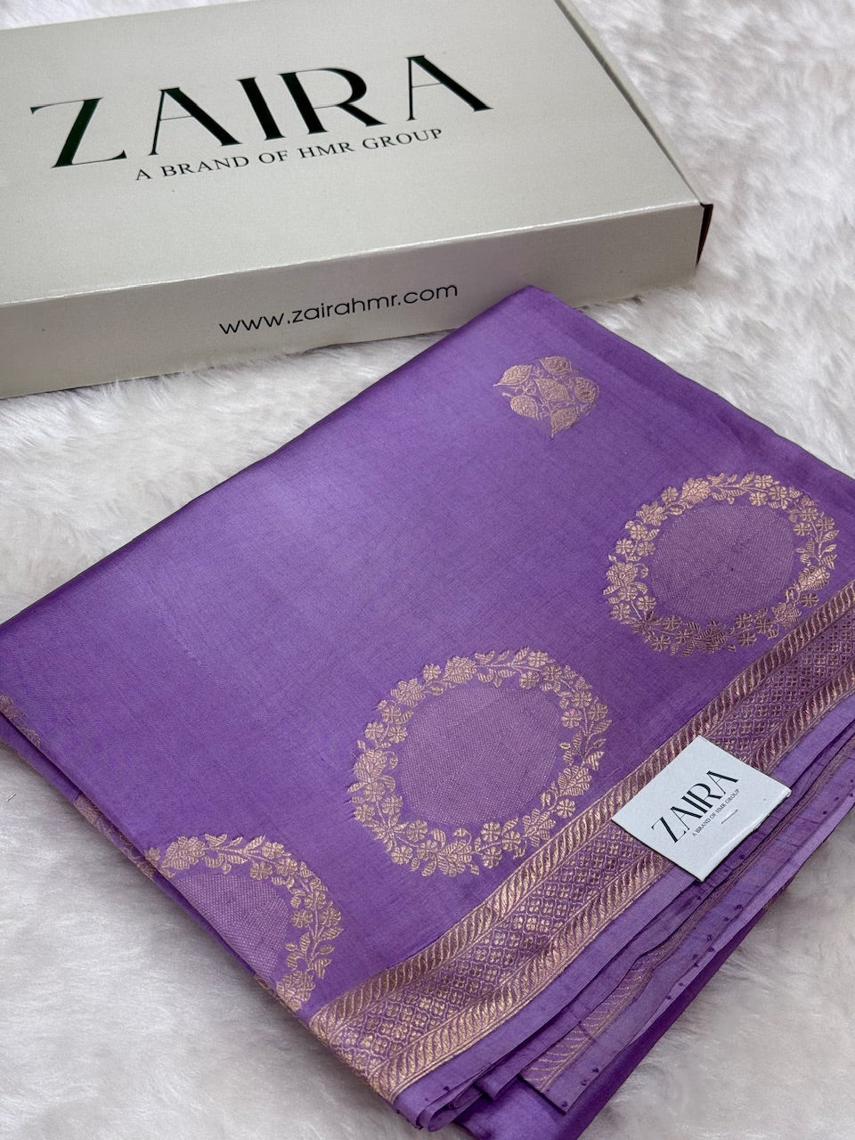 Lavender Shades Meena Boota Handwoven Raw Mango Silk RM-34