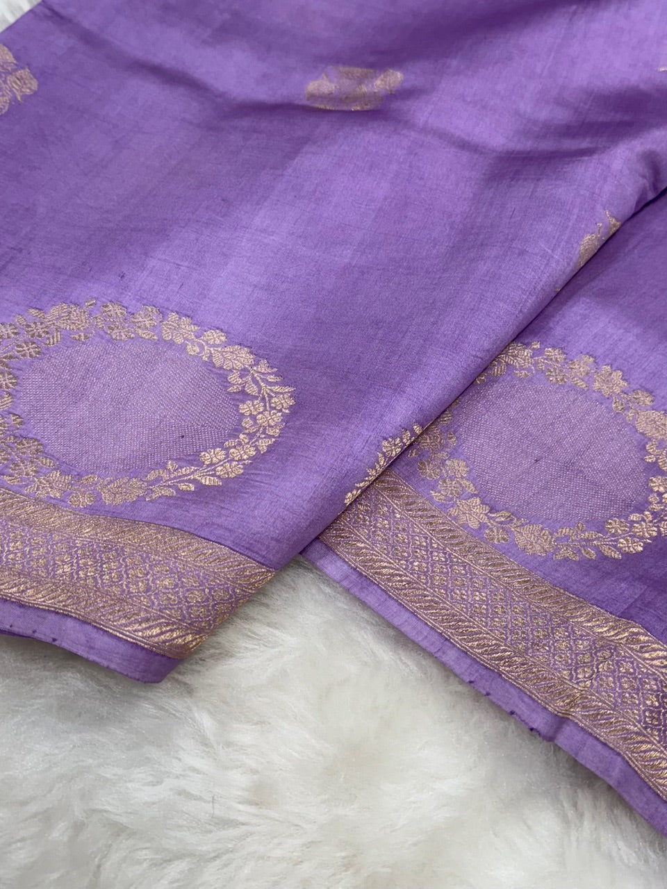 Lavender Shades Meena Boota Handwoven Raw Mango Silk RM-34