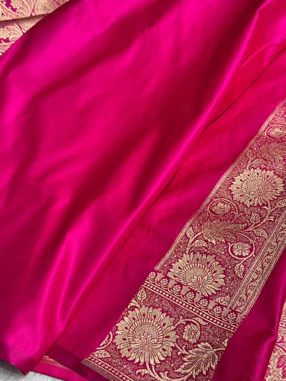 Baby Pink Banarasi Booti Katan Silk Saree