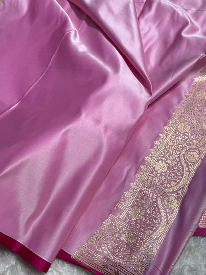 Light Lavender Banarasi Boota Katan Silk Saree