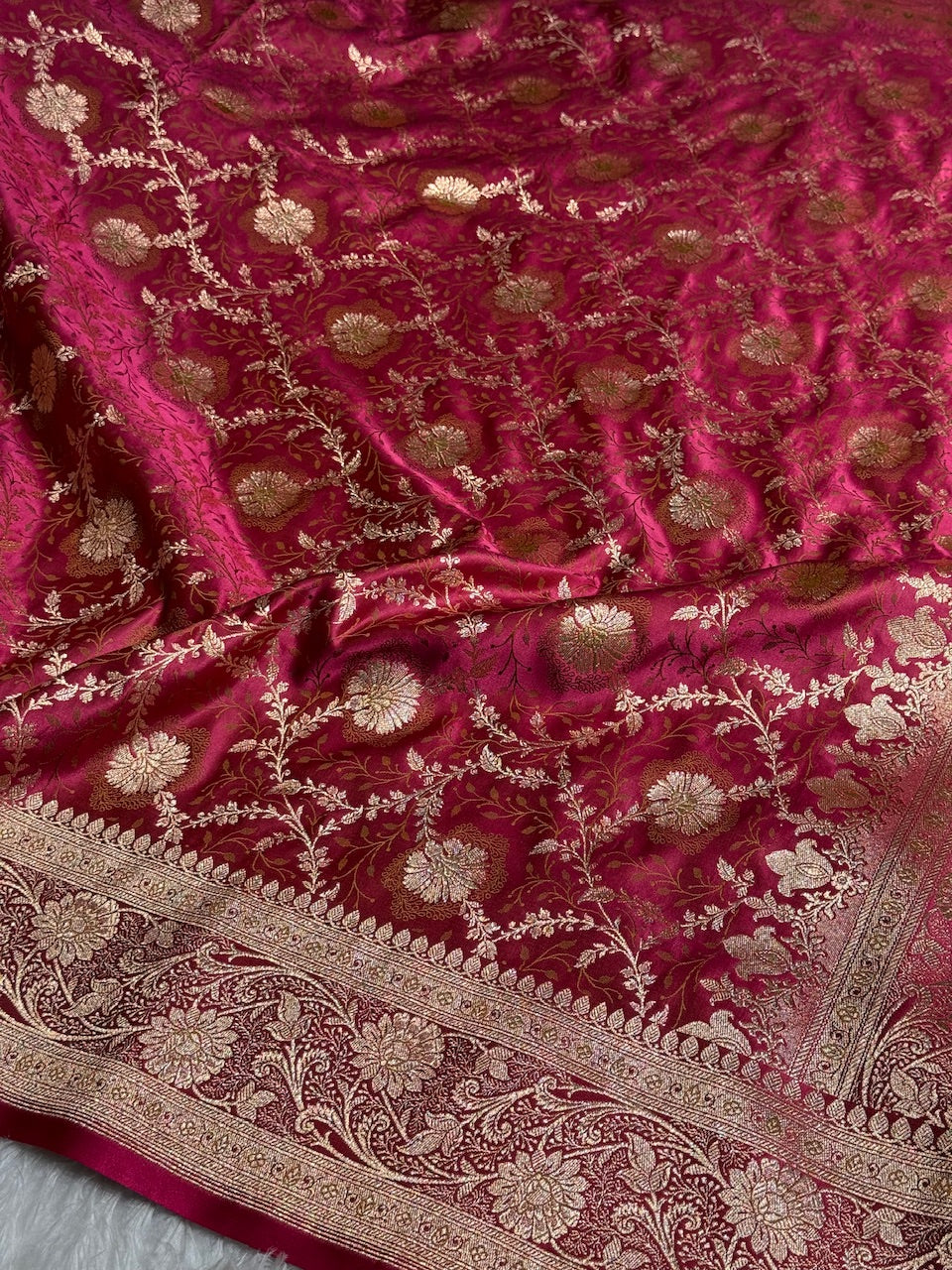Dusty Pink Tanchoi Katan Jaal Silk Saree SKTM05
