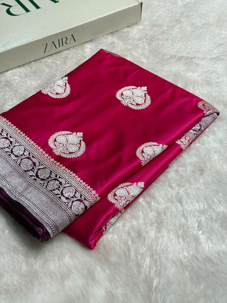 Rani Minakari Boota Mashru Silk Saree