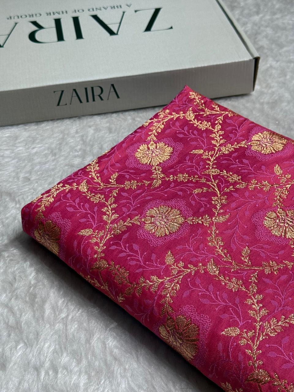 Baby Pink Tanchoi Katan Jaal Silk Saree SKTM05