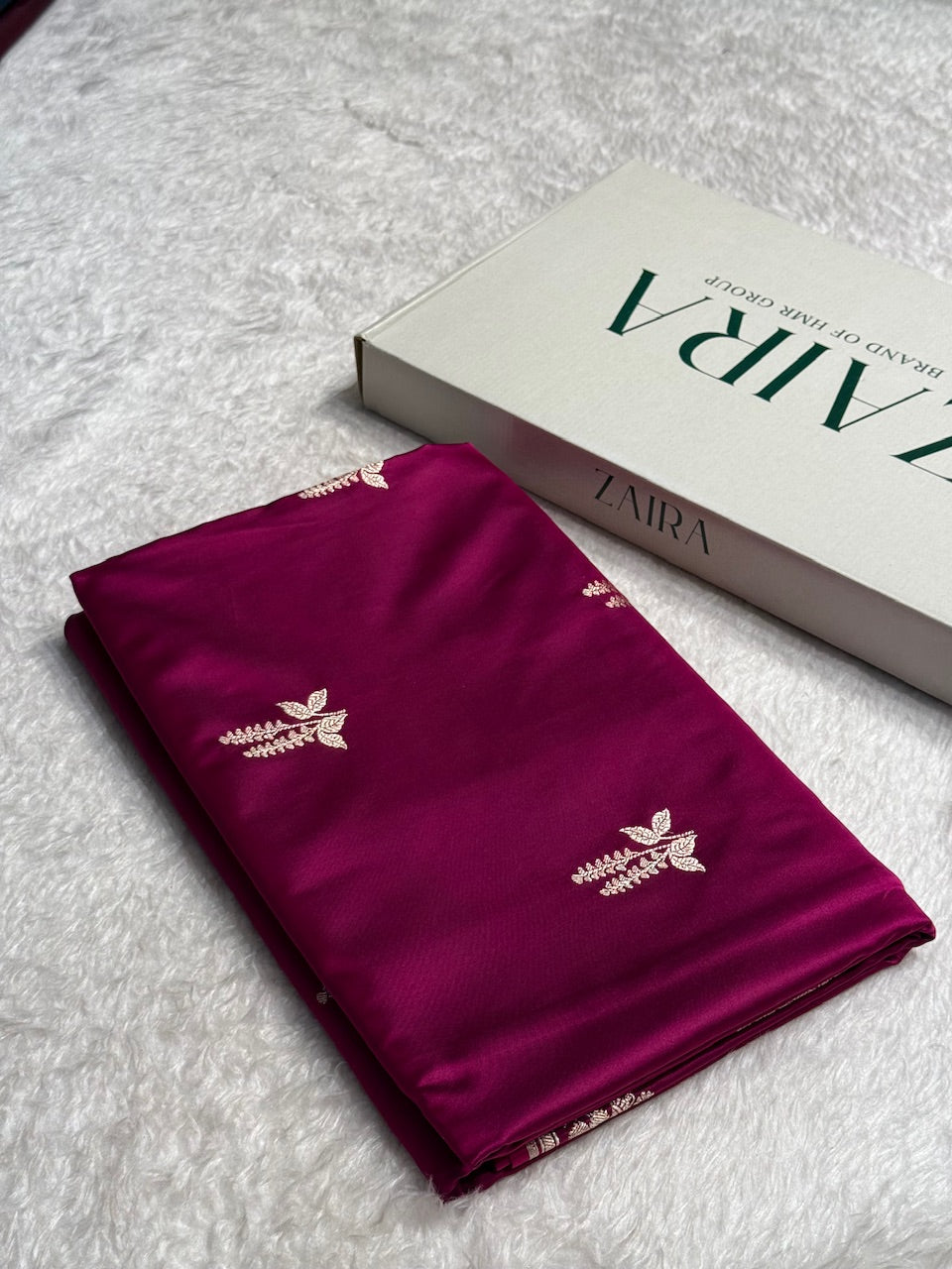 Wine Floral Boota Mashru Silk Saree
