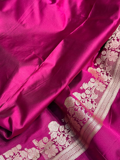 Wine Floral Boota Mashru Silk Saree