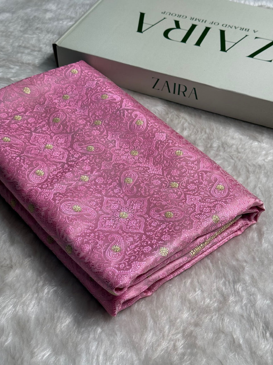 Baby Pink Tanchoi Booti Katan Silk Saree SKTM-08