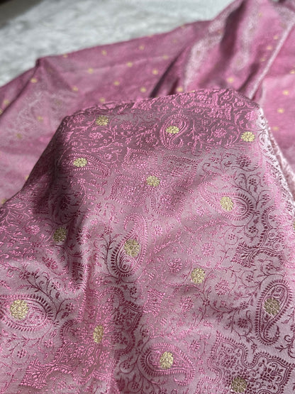 Lavender Tanchoi Booti Katan Silk Saree SKTM-08