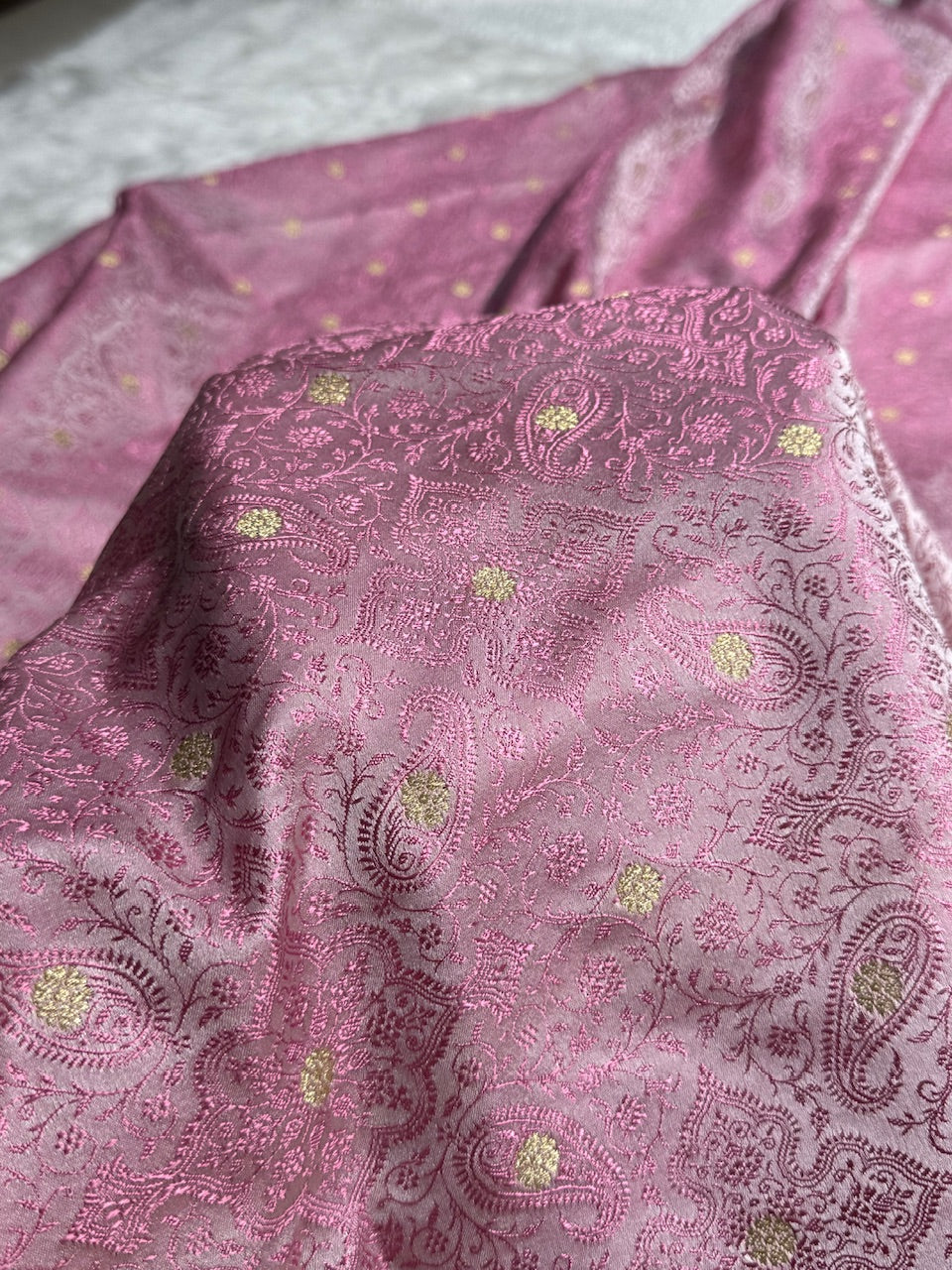 Lavender Tanchoi Booti Katan Silk Saree SKTM-08
