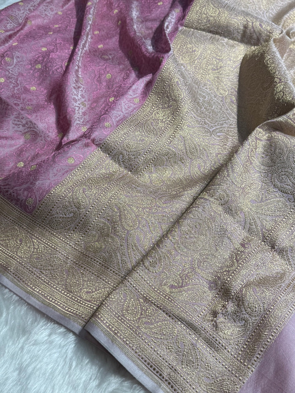 Lavender Tanchoi Booti Katan Silk Saree SKTM-08