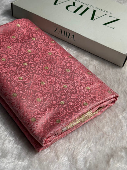 Pink Tanchoi Booti Katan Silk Saree SKTM-08