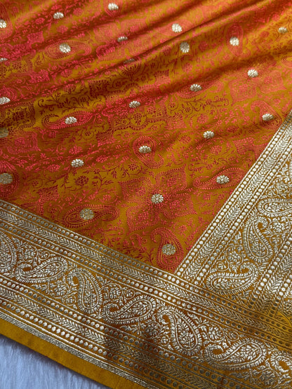 Gold Tanchoi Booti Katan Silk Saree SKTM-08