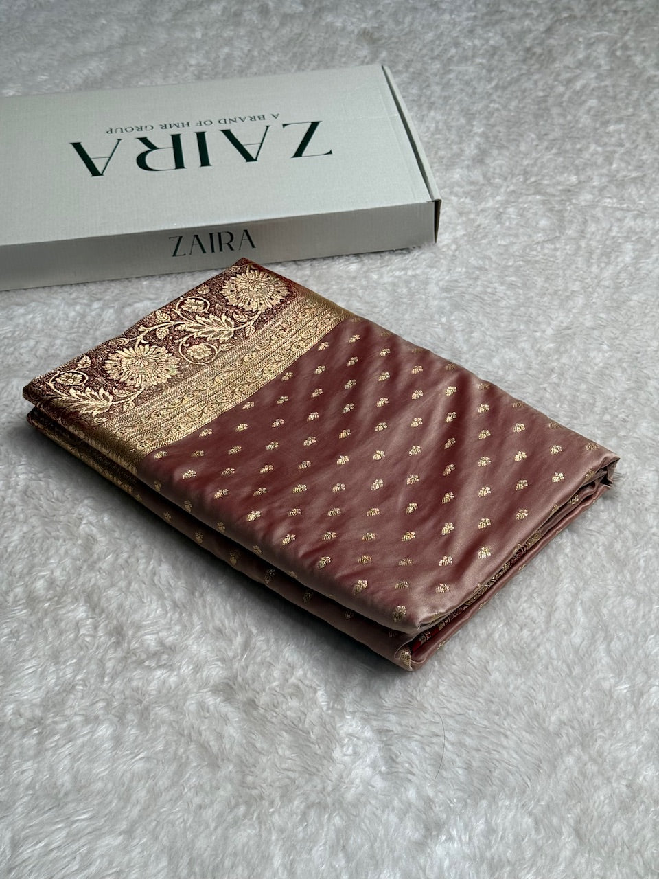 Rosy Finch Banarasi Booti Katan Silk Saree