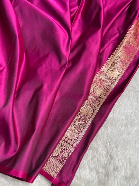 Turquoise Booti Satin Katan Silk saree SK28