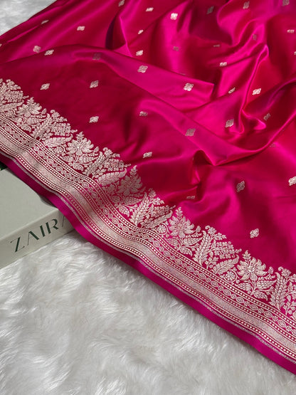 Rani Shades Motif Booti Mashru Silk Saree