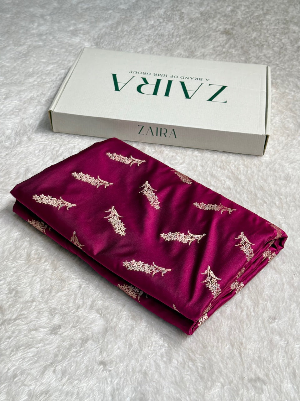 Wine Unique Motif Mashru Silk Saree