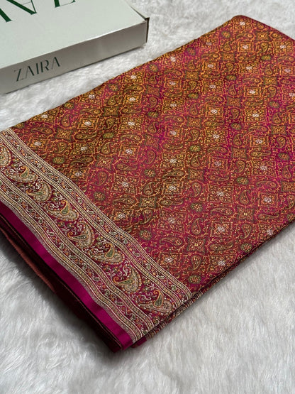 Rani Jamawar Tanchoi Jaal Katan Silk Saree SKTM-19