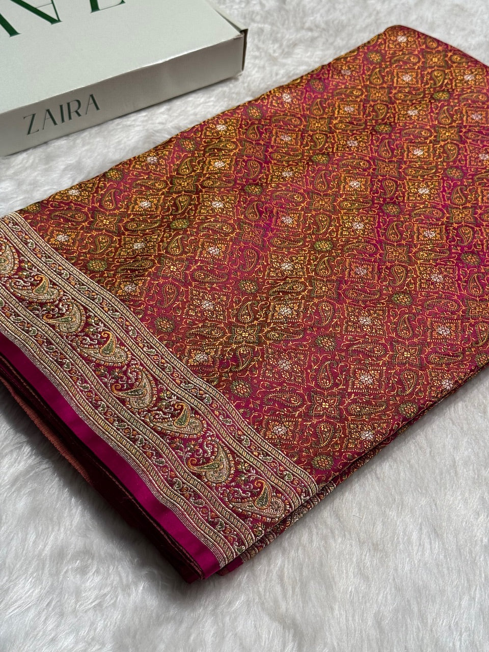 Rani Jamawar Tanchoi Jaal Katan Silk Saree SKTM-19
