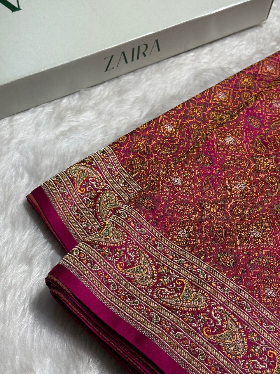 Rani Jamawar Tanchoi Jaal Katan Silk Saree SKTM-19