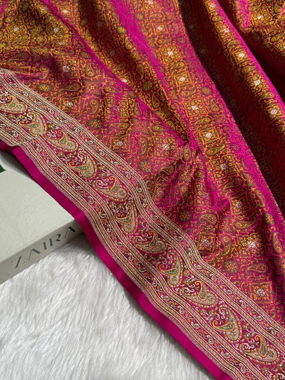Rani Jamawar Tanchoi Jaal Katan Silk Saree SKTM-19