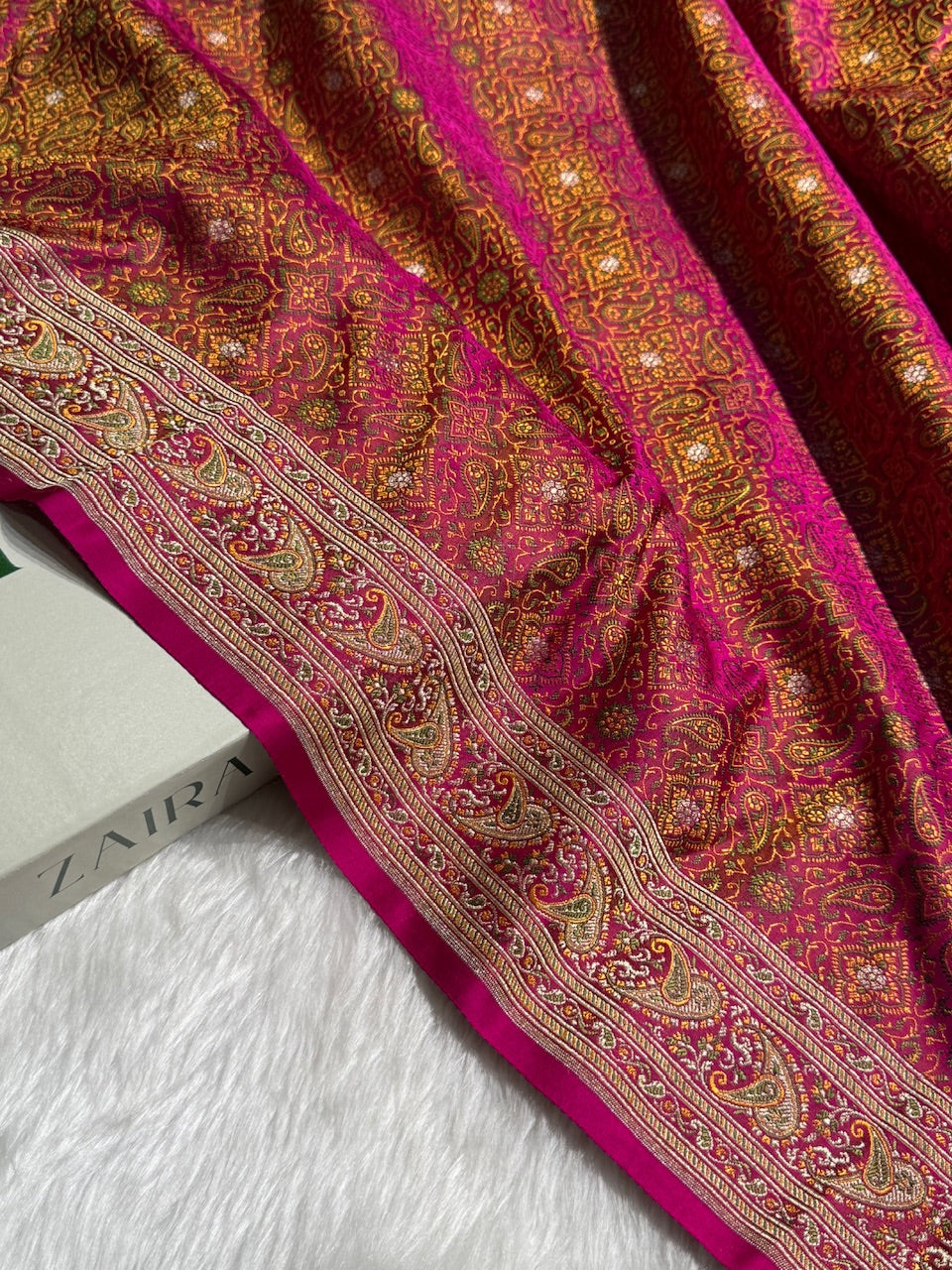 Rani Jamawar Tanchoi Jaal Katan Silk Saree SKTM-19
