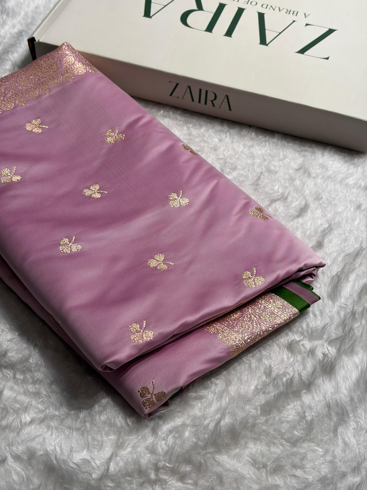 Banarasi Pastel Dusty Levender Shades Booti Satin  Katan Silk Saree SK09