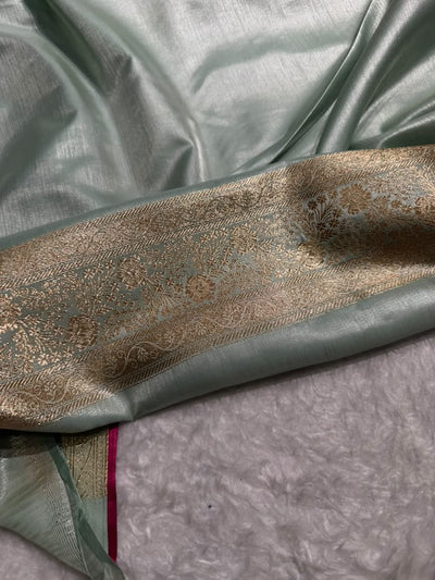 Banarasi Satin Silk Boota in Mint Green  Shades SS05