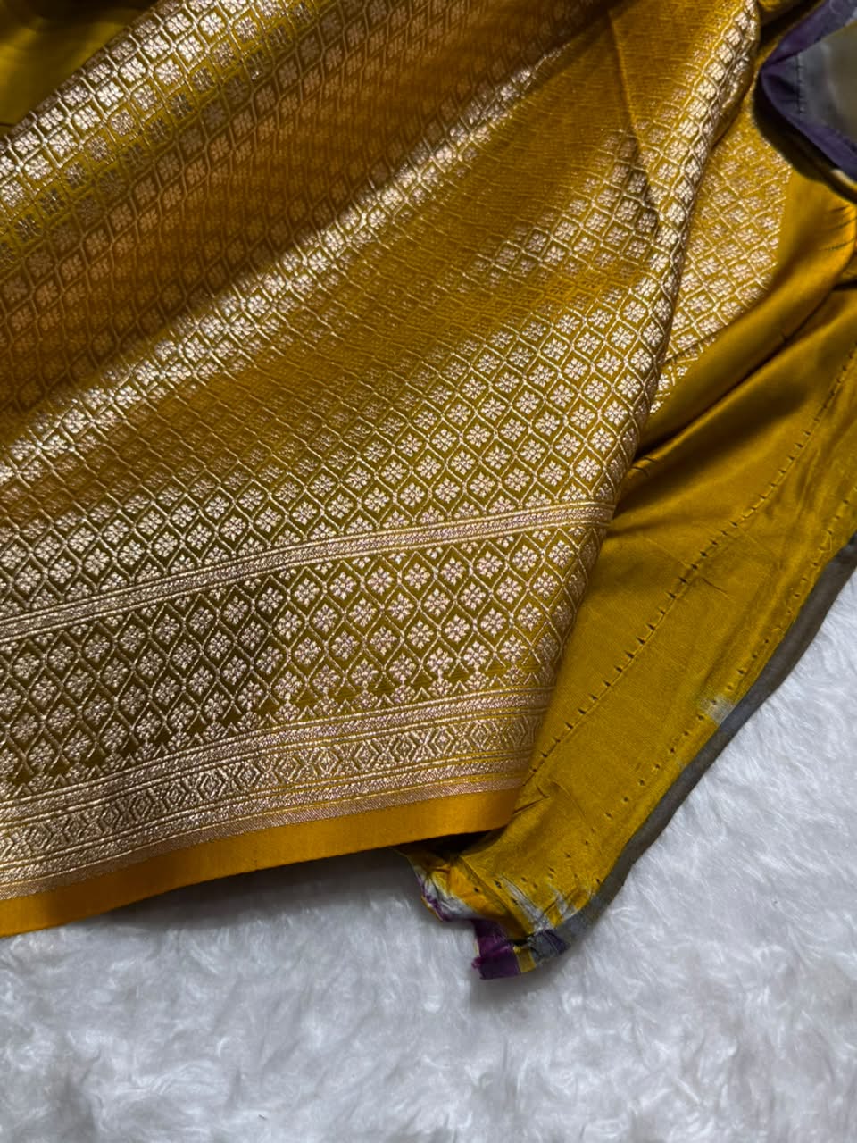 Mehendi Floral Boota Pattern With Bananas Swarovski Stone Work Satin Katan Silk saree BSK39