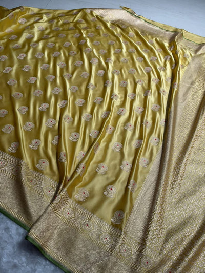 Lemon Yellow Shades With Floral Boota MCS108