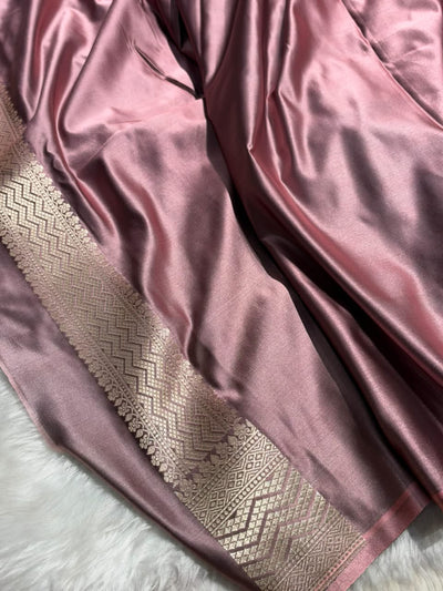 Copper Shades Jamawar Tanchoi Motif Mashru Silk Saree MST-17