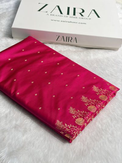 Banarasi Pink Satin Katan with Tanchoi Pattern SK163