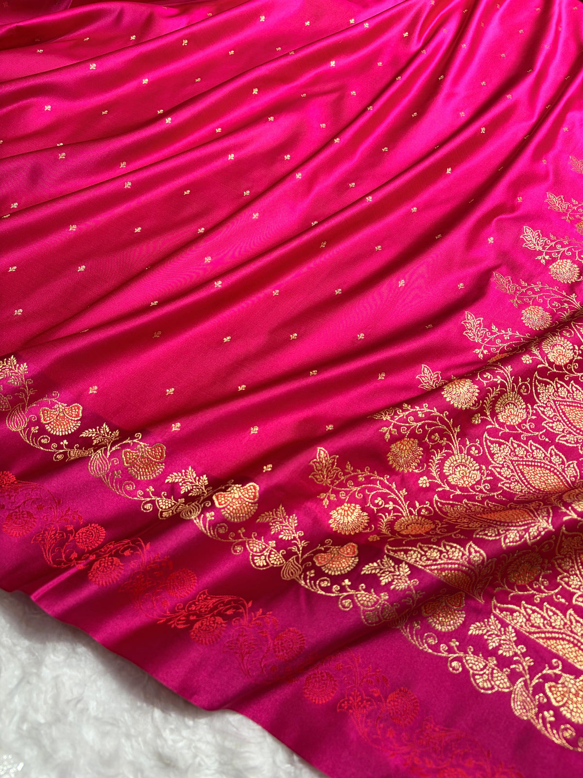 Banarasi Pink Satin Katan with Tanchoi Pattern SK163