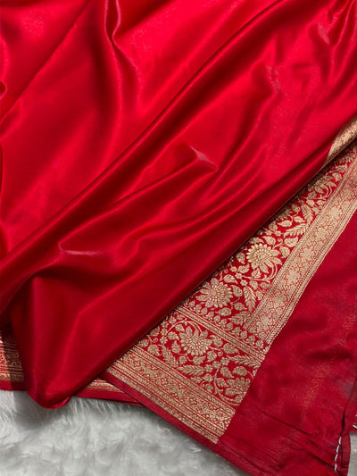Banarasi Light Weight Satin Silk Red Shades SS67