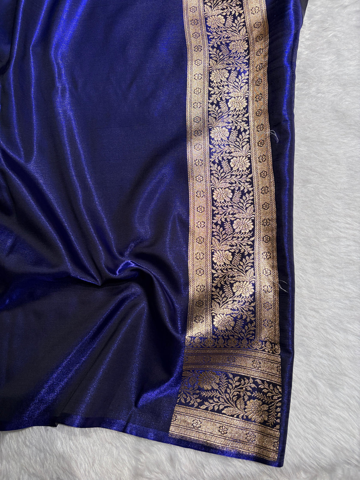 Banarasi Light Weight Satin Silk Blue Shades SS69