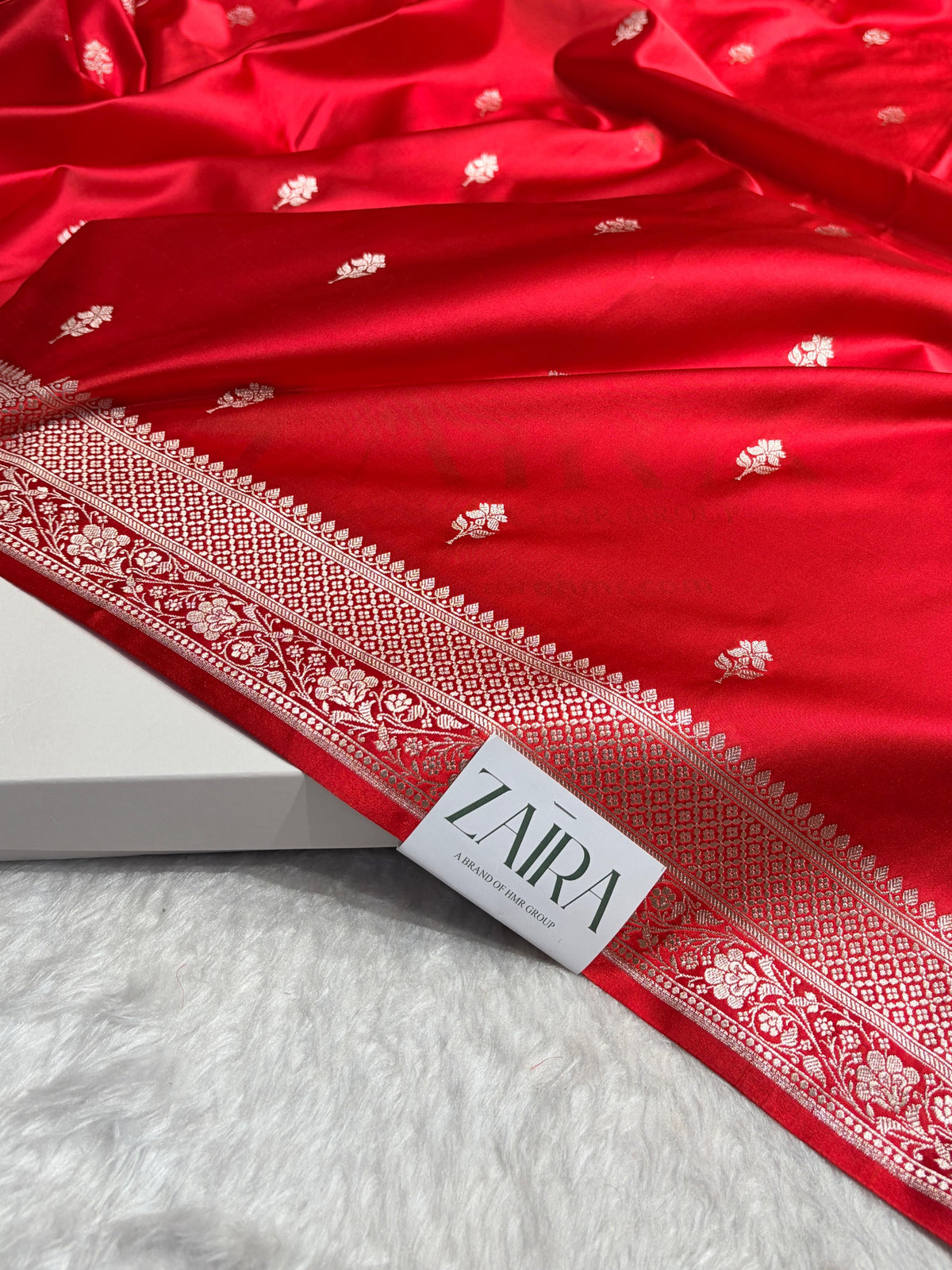 Red Shades Banarasi Boota Pattern Floral Mashru Silk Saree MSM-148