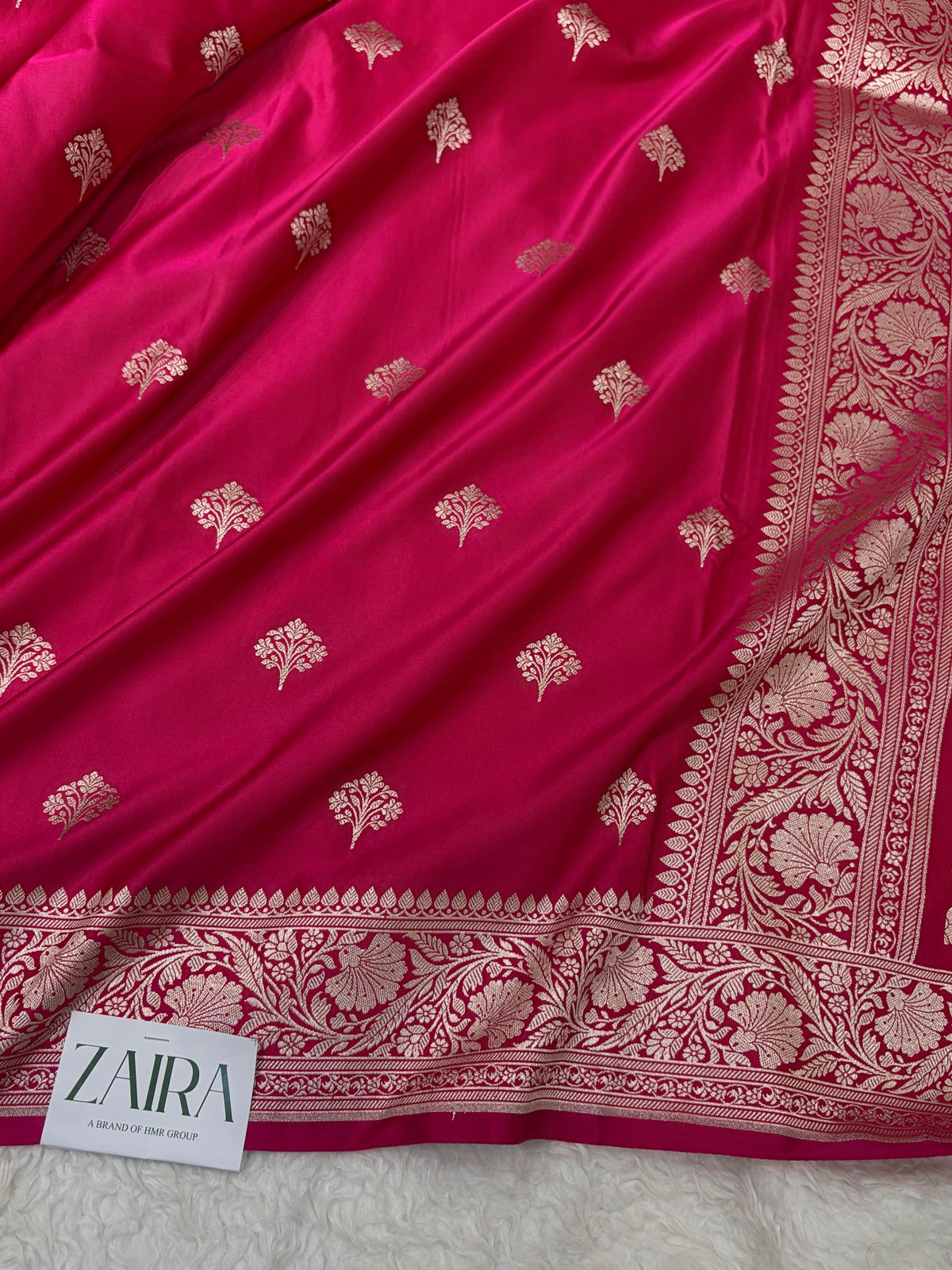 Pink Shades Banarasi Boota Pattern Floral Mashru Silk Saree MSM-150