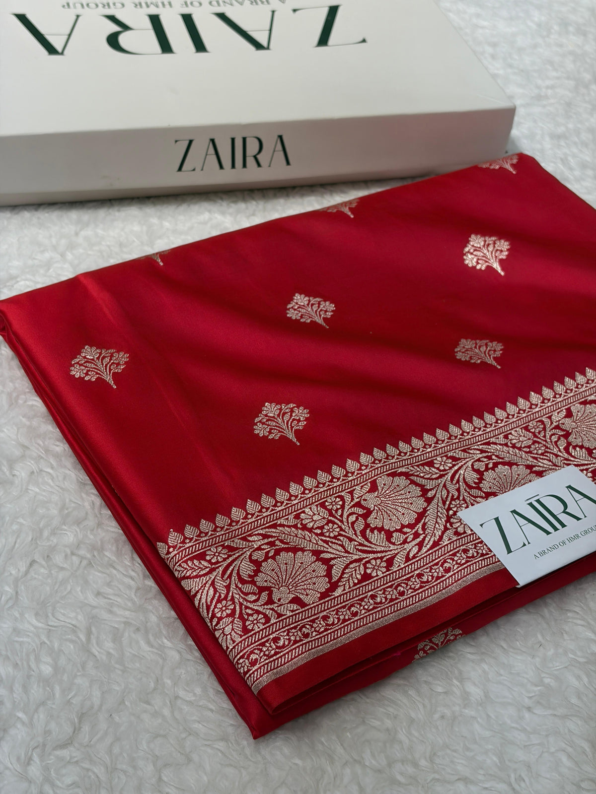 Red Shades Banarasi Boota Pattern Floral Mashru Silk Saree MSM-150