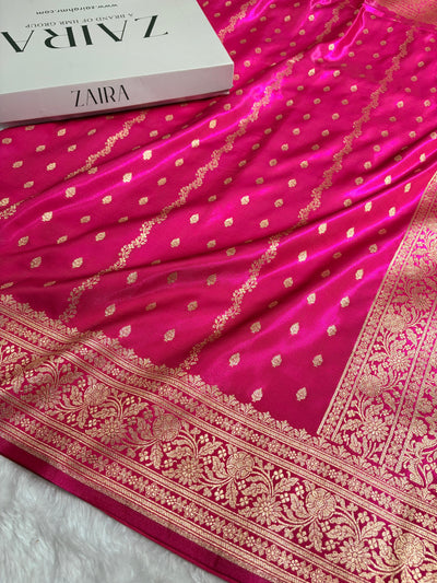 Banarasi Light Weight Satin Silk Pink Shades SS70