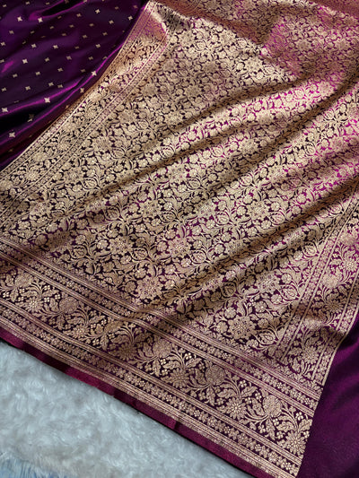 Banarasi Light Weight Satin Silk Wine Shades SS68