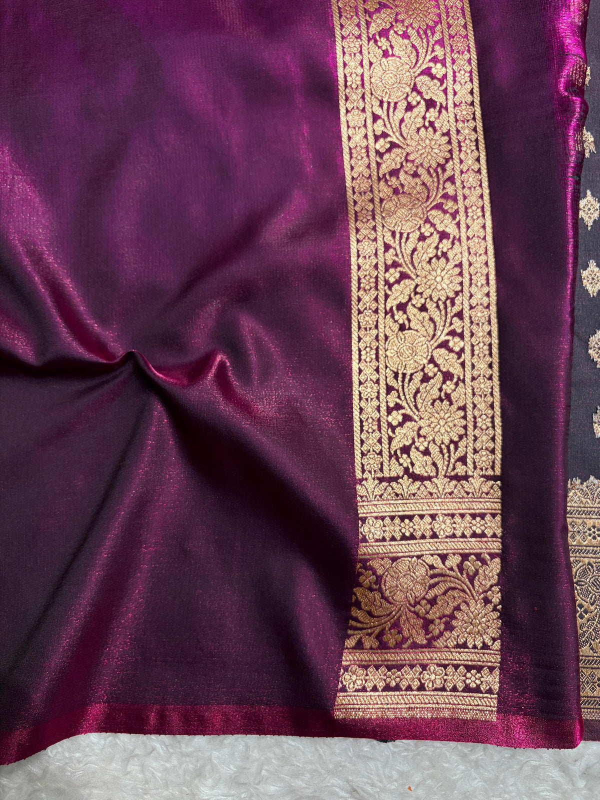 Banarasi Light Weight Satin Silk Wine Shades SS68
