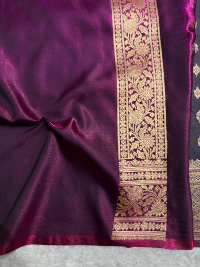 Banarasi Light Weight Satin Silk Wine Shades SS68