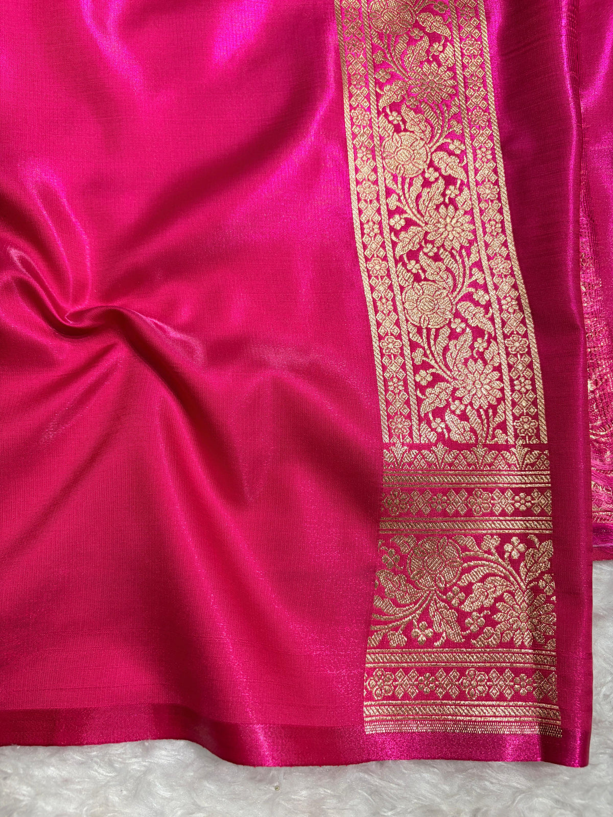 Banarasi Light Weight Satin Silk Pink Shades SS70