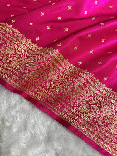 Banarasi Light Weight Satin Silk Pink Shades SS68