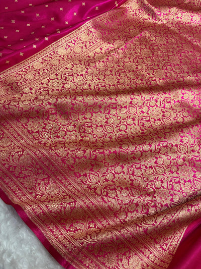 Banarasi Light Weight Satin Silk Pink Shades SS68