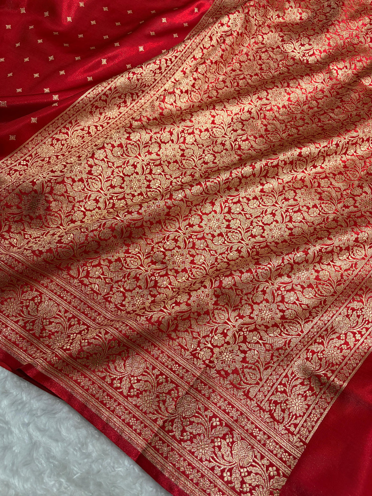 Banarasi Light Weight Satin Silk Red Shades SS68