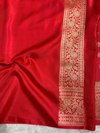 Banarasi Light Weight Satin Silk Red Shades SS68